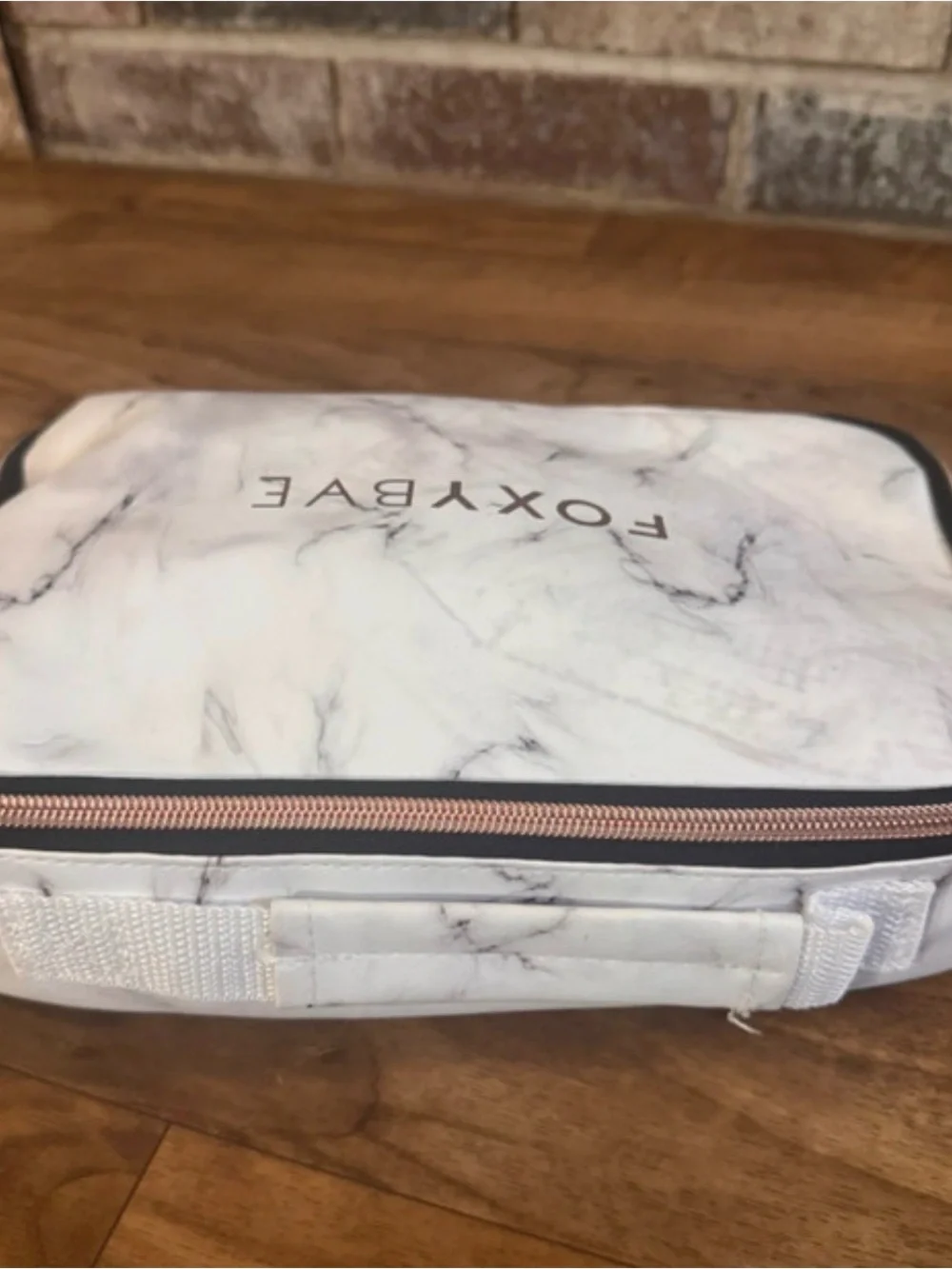 FoxyBae Mini Travel Hair Tool Set Dryer Flat Iron Curler Marble Rose Gold